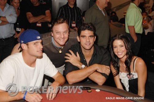Andy Roddick, Kenna James, Mark Philippoussis and Shannon Elizabeth at the 2007 Aussie Millions